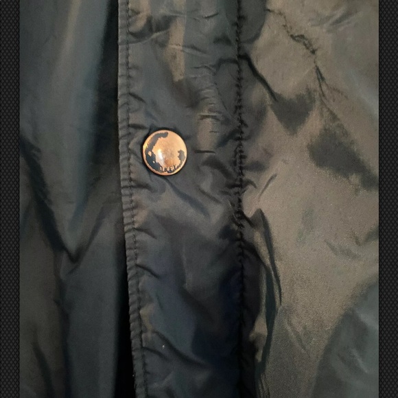 Obey Hooded Turquoise Nylon Jacket Mens Small - Picture 8 of 10